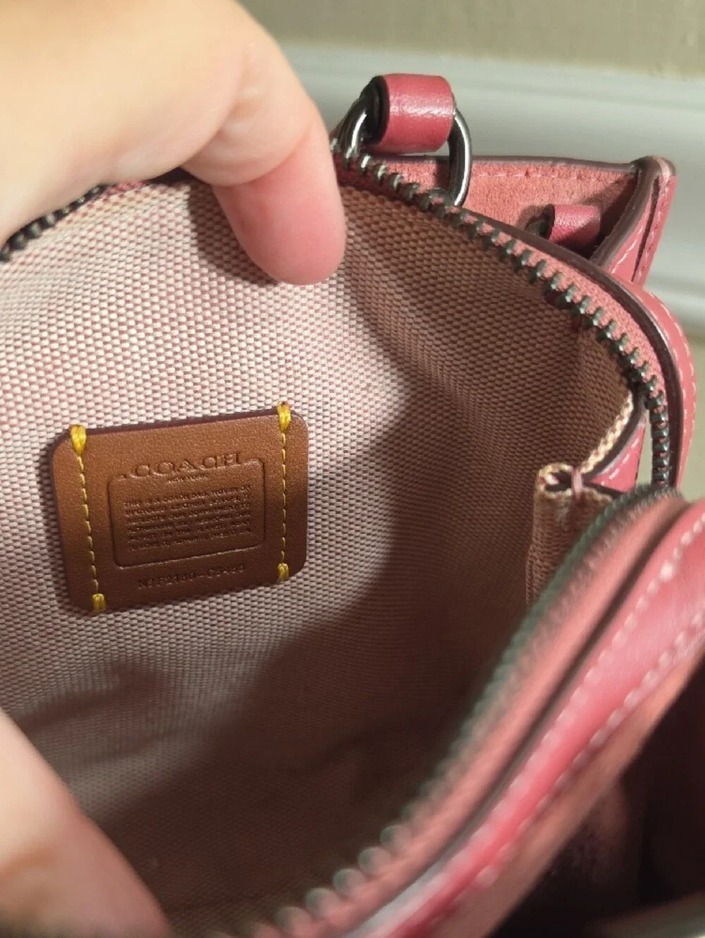 Coach Pink Upwoven Mini Satchel with Leather Trim
